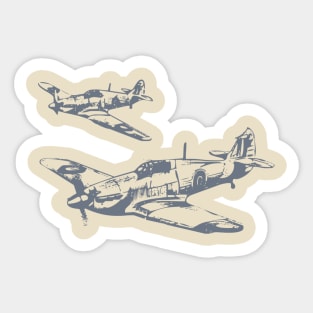 WW2 Warcraft Plane Sticker